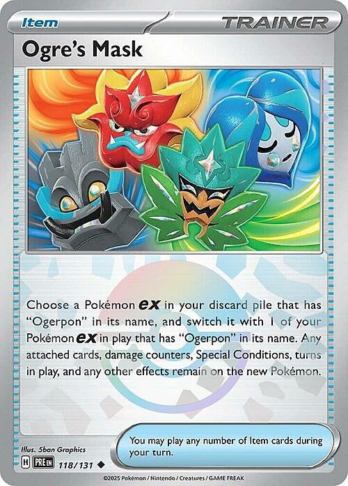 Prismatic Evolutions Ogre's Mask #118/131 Pokéball